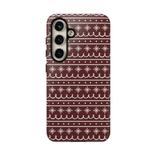 Load image into Gallery viewer, Red Snowflake Pattern Phone Case