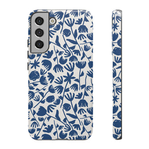 Dark Blue Floral Phone Case