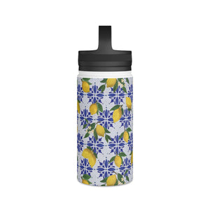 Lemon Tile Handle Lid Water Bottle