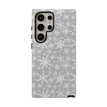 Load image into Gallery viewer, Gray Snowflakes Phone Case