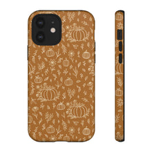 Load image into Gallery viewer, Bronze Floral Ink Pumpkin Phone Case