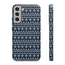 Load image into Gallery viewer, Blue Snowflake Pattern Phone Case