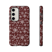 Load image into Gallery viewer, Red Snowflakes Phone Case