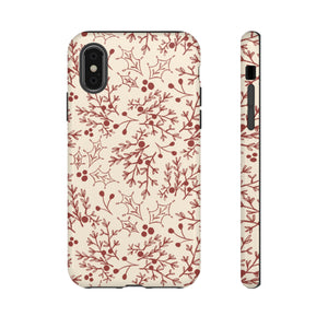 Red Christmas Branch Phone Case