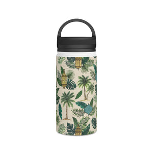 Palms and Lanterns Handle Lid Water Bottle