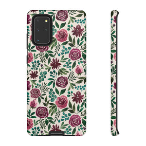 Magenta Floral Eucalyptus Phone Case