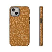 Load image into Gallery viewer, Bronze Floral Ink Pumpkin Phone Case