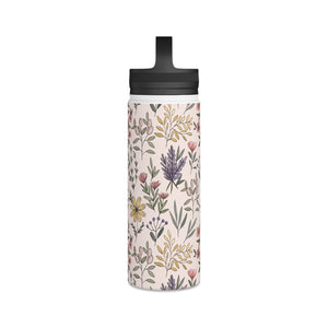 Spring Botanical Handle Lid Water Bottle