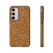 Load image into Gallery viewer, Bronze Floral Ink Pumpkin Phone Case