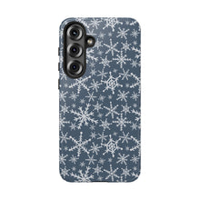 Load image into Gallery viewer, Blue Snowflakes Phone Case