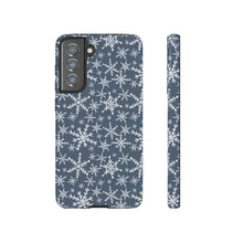 Load image into Gallery viewer, Blue Snowflakes Phone Case