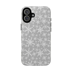 Gray Snowflakes Phone Case