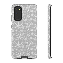 Load image into Gallery viewer, Gray Snowflakes Phone Case