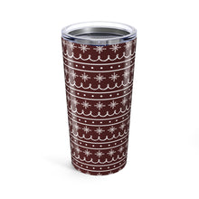 Load image into Gallery viewer, Red Snowflake Pattern Travel Mug