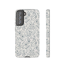 Load image into Gallery viewer, Blue Gray Flower Phone Case