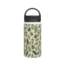 Load image into Gallery viewer, Tropical Leaves and Lanterns Handle Lid Water Bottle