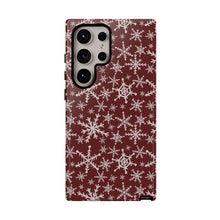 Load image into Gallery viewer, Red Snowflakes Phone Case