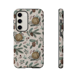 Winter Branches, Berries and Pine Cones Phone Case