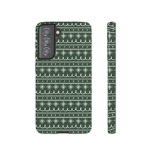 Load image into Gallery viewer, Green Snowflake Pattern Phone Case