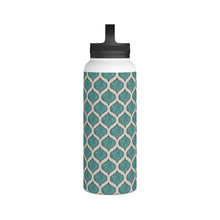 Load image into Gallery viewer, Turquoise Tile Handle Lid Water Bottle