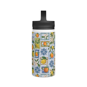 Mediterranean Stamps Handle Lid Water Bottle