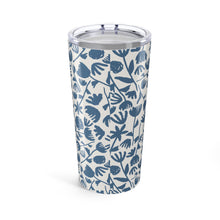 Load image into Gallery viewer, Light Blue Floral Travel Mug