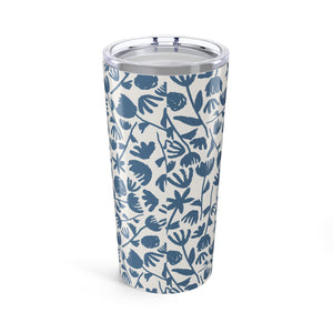 Light Blue Floral Travel Mug