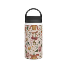 Load image into Gallery viewer, Bows, Flowers and Cherries Handle Lid Water Bottle