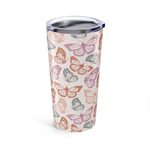 Load image into Gallery viewer, Orange and Pink Butterfly Travel Mug