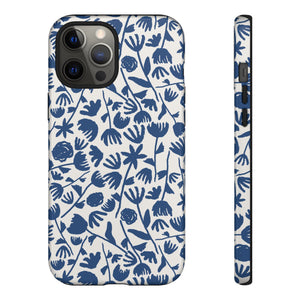 Dark Blue Floral Phone Case