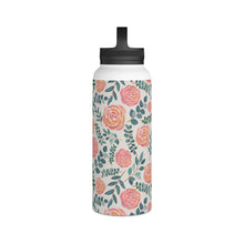 Load image into Gallery viewer, Watercolor Floral Handle Lid Water Bottle