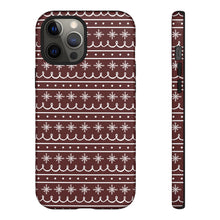 Load image into Gallery viewer, Red Snowflake Pattern Phone Case