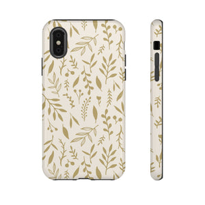 Gold Falling Leaves Phone Case