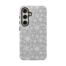 Load image into Gallery viewer, Gray Snowflakes Phone Case