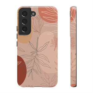 Pink Abstract Desert Leaf Phone Case
