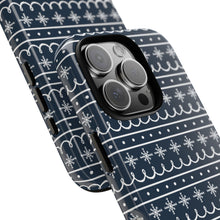 Load image into Gallery viewer, Blue Snowflake Pattern Phone Case