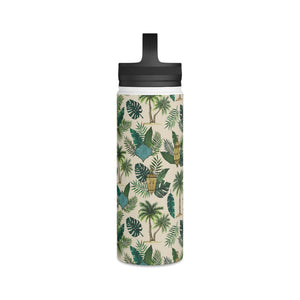 Palms and Lanterns Handle Lid Water Bottle