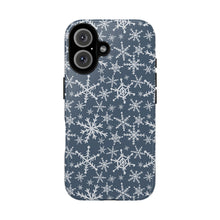 Load image into Gallery viewer, Blue Snowflakes Phone Case