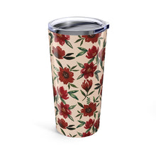 Load image into Gallery viewer, Red Fall Flowers Travel Mug