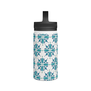 Teal Tile Handle Lid Water Bottle