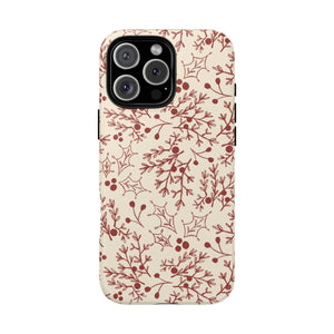 Red Christmas Branch Phone Case