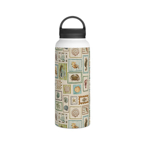 Seaside Stamps Handle Lid Water Bottle