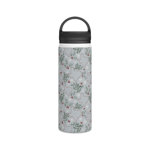 Texas Christmas Handle Lid Water Bottle