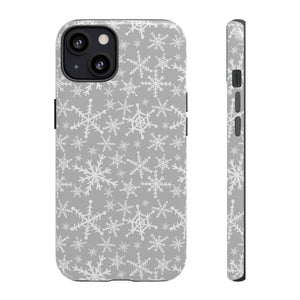 Gray Snowflakes Phone Case