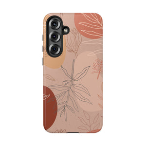Pink Abstract Desert Leaf Phone Case