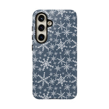 Load image into Gallery viewer, Blue Snowflakes Phone Case