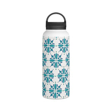 Load image into Gallery viewer, Teal Tile Handle Lid Water Bottle