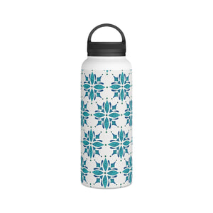 Teal Tile Handle Lid Water Bottle