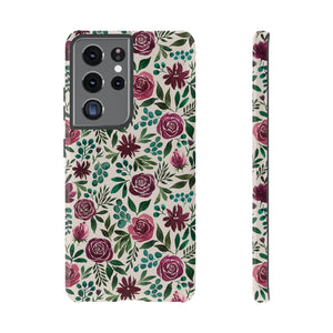 Magenta Floral Eucalyptus Phone Case