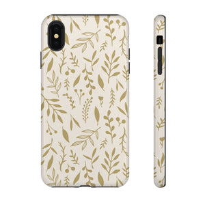 Gold Falling Leaves Phone Case